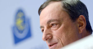 President of the European Central Bank (ECB) Mario Draghi attends a press conference in Frankfurt, Germany, 22 January 2015. Draghi announced a landmark quantitative-easing programme worth 60 billion euros (70 billion dollars) per month. ANSA/ARNE DEDERT